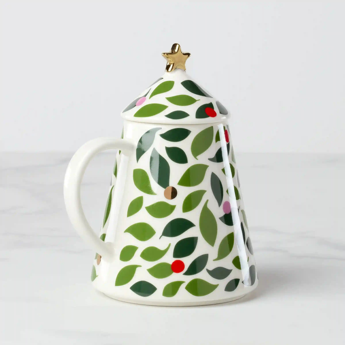 Evergreen Figural Tree Lidded Mug
