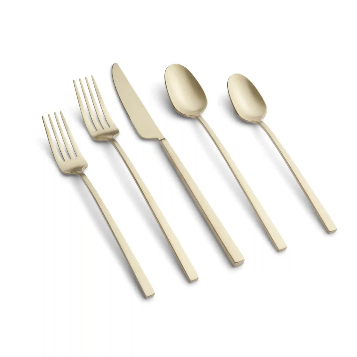 Damaris Champagne Satin 20-Piece Flatware Set