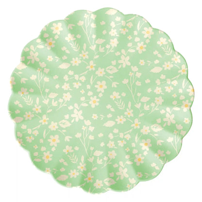 Floral Assorted Bamboo Large Plates, Set of 6
