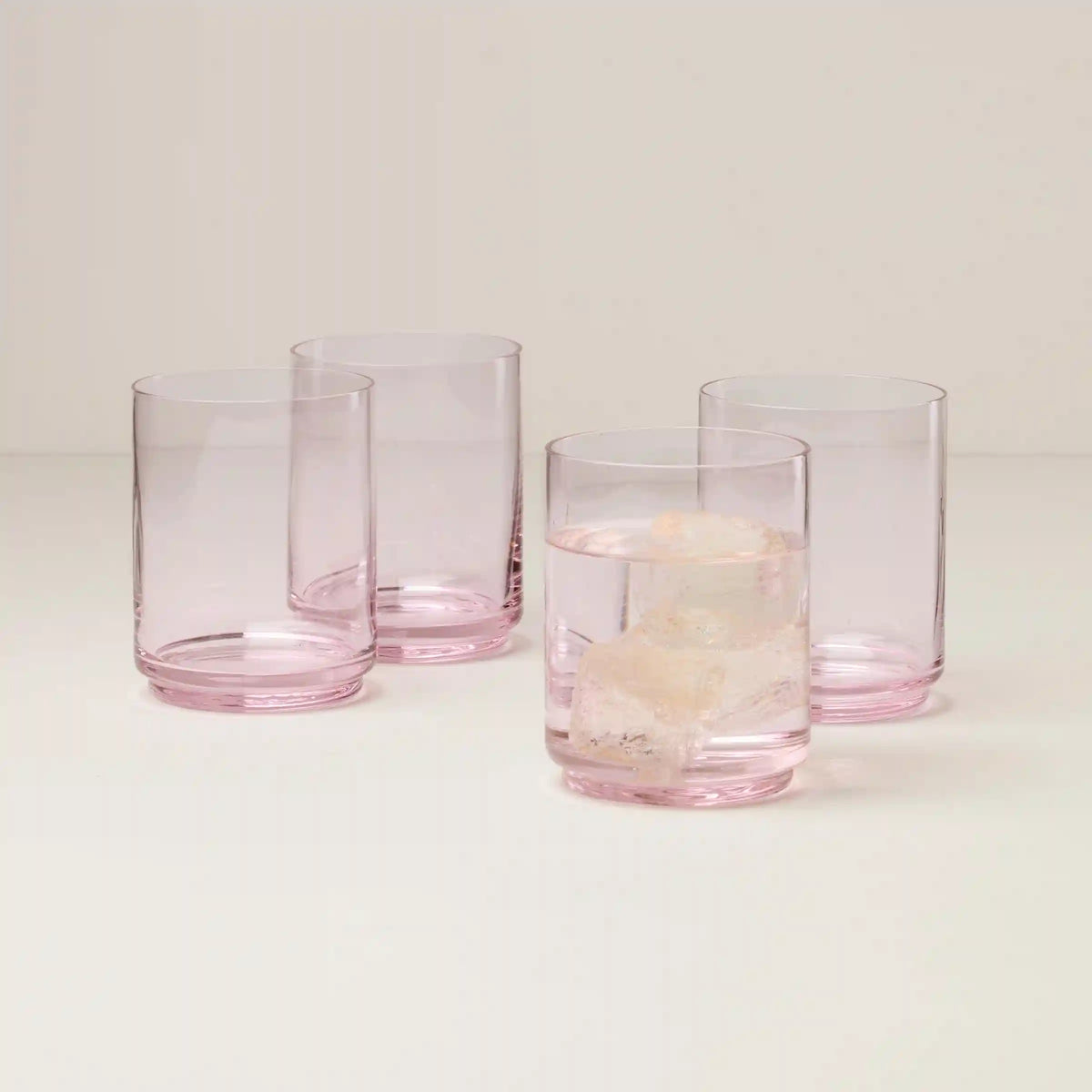 Tuscany Stackable Blush Tall Glasses, Set of 4