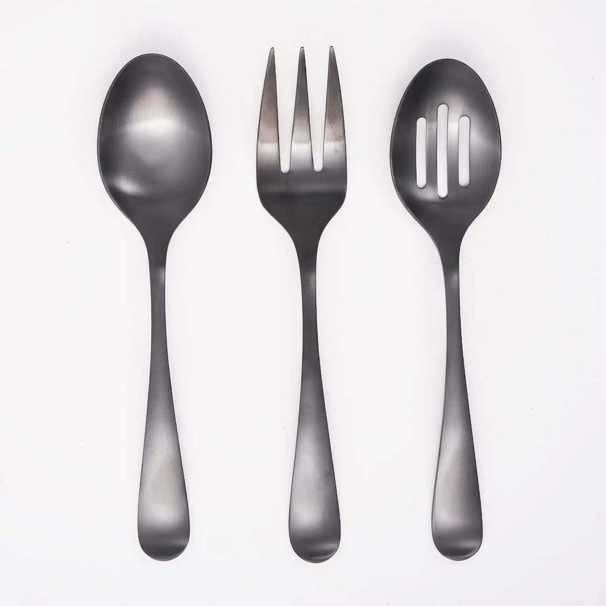 Rhiannon Black Satin 3-Piece Hostess Set