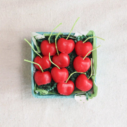 Cherry Beeswax Birthday Candles