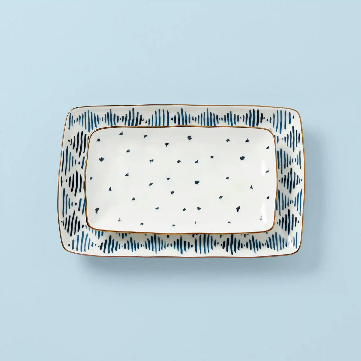 Blue Bay 2-Piece Nesting Platter Set