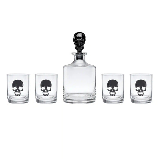 Vintro Halloween Skeleton 5-Piece Whiskey Set