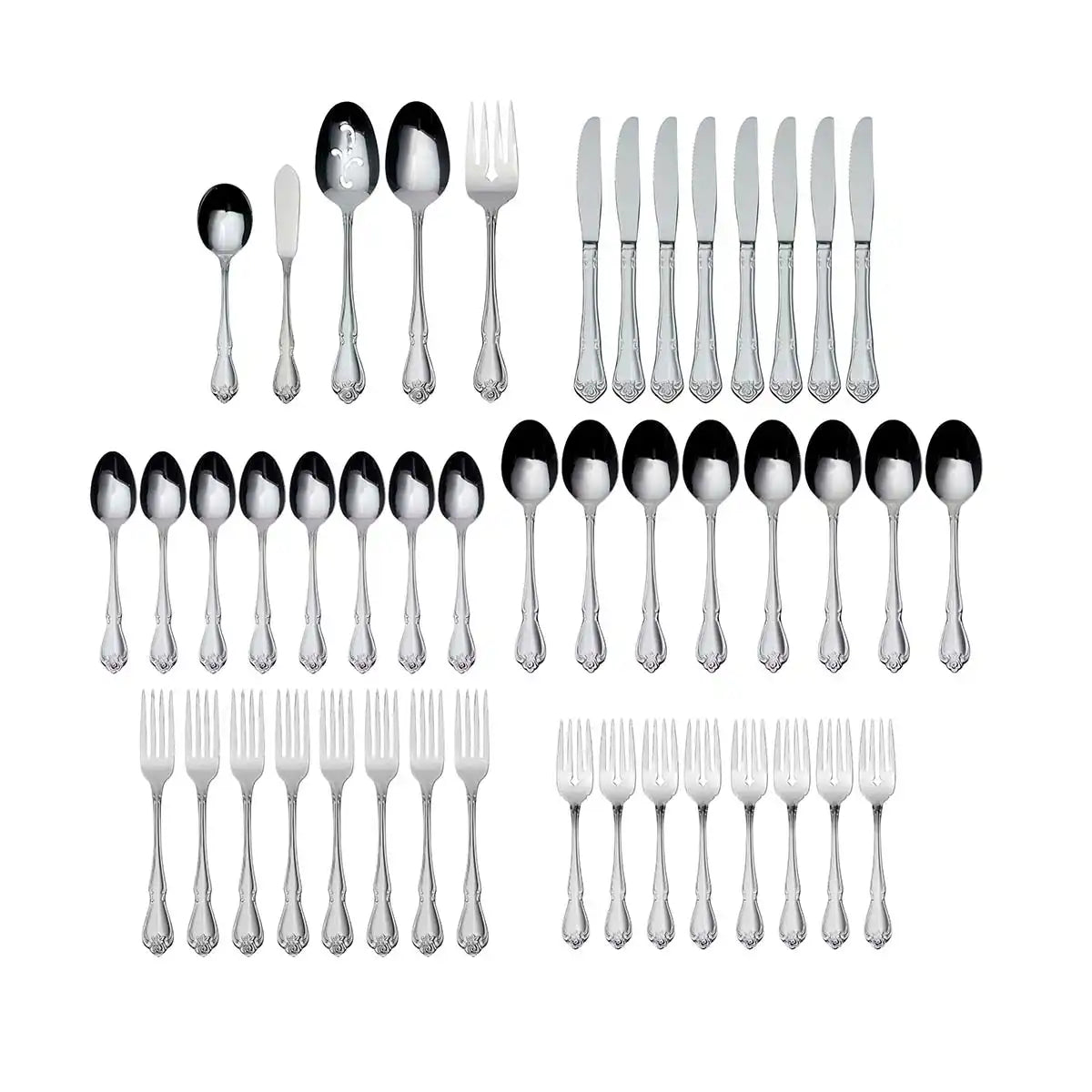True Rose 45-Piece Flatware Set