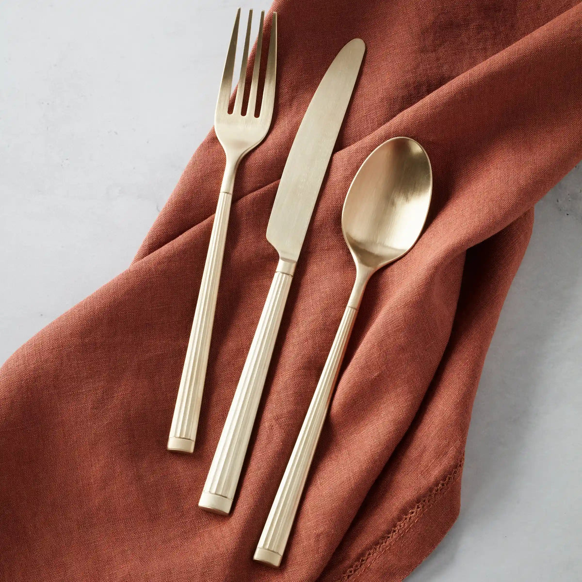 Robyn Champagne Mist Satin 20-Piece Flatware Set