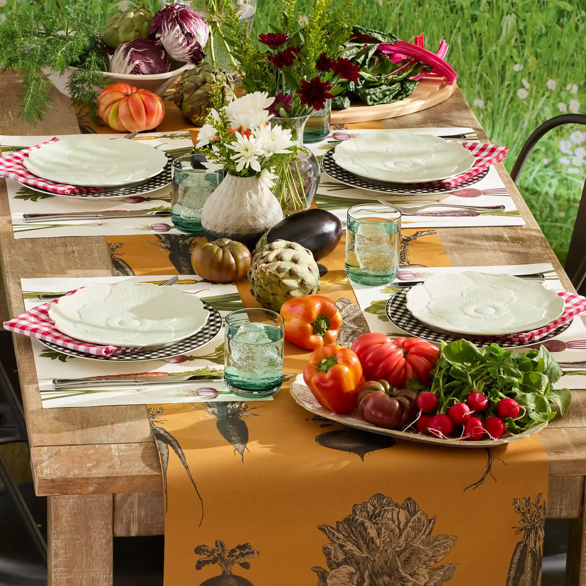 Butterfly Meadow Floral Green Accent Plates, Set of 4