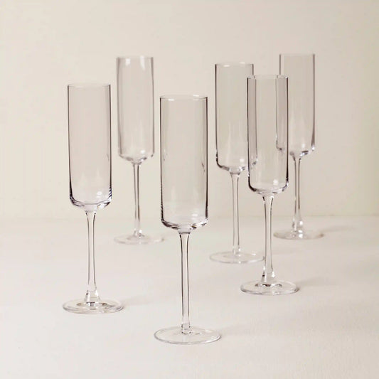 Tuscany Classics Straight Flute Glasses, Set of 6