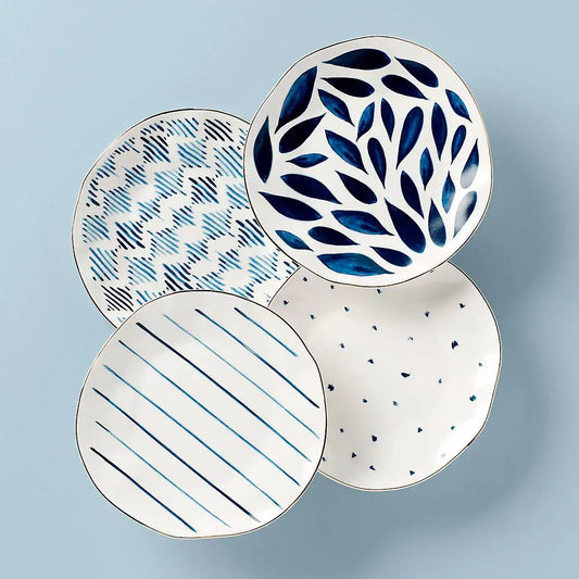 Blue Bay Dessert Plates, Set of 4