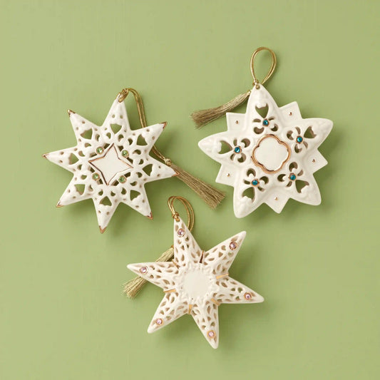 Pierced Stars 3-Piece Ornament Set