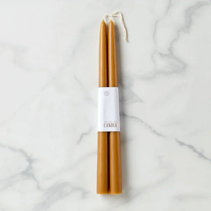 Dipped Miel 12" Taper Candle, Set of 2