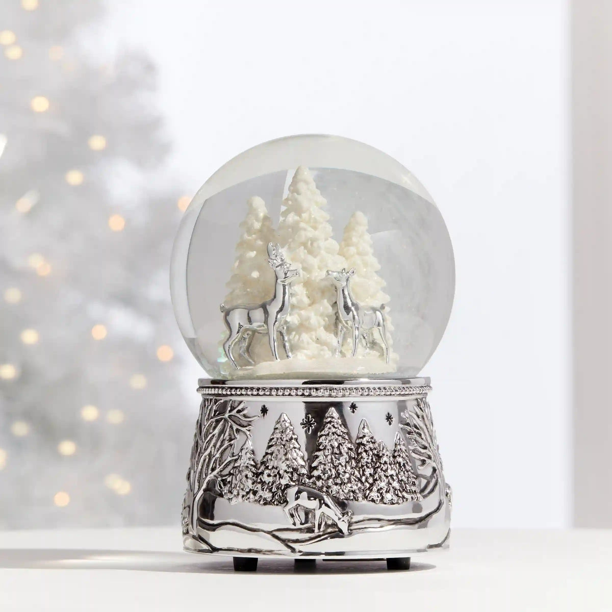 North Pole Bound Reindeer Snow Globe