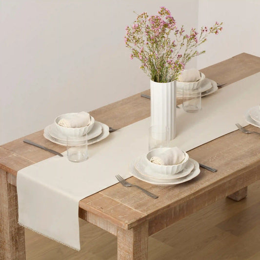 French Perle Natural 70x14 Table Runner