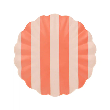 Stripey Assorted Bamboo Small Plates, Set of 6