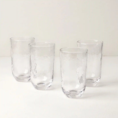Homespun Clear Tall Tumbler - Set Of 4