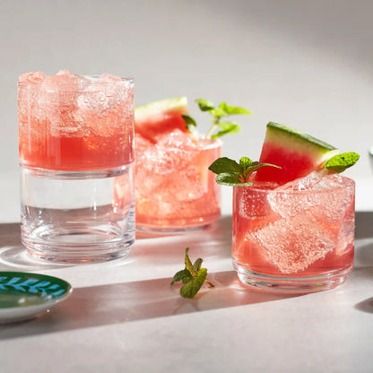 Tuscany Classics Stackable Clear Short Glasses, Set of 6