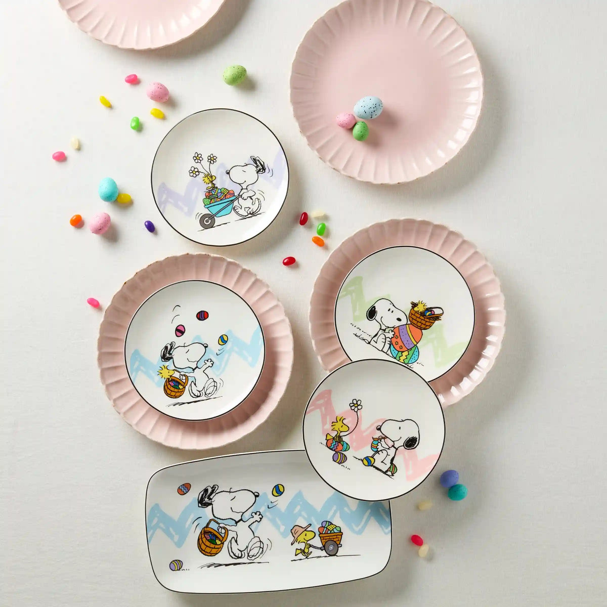 Snoopy Easter Accent Plates, Set of 4