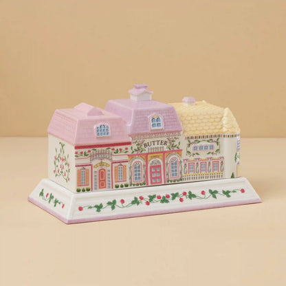 Lenox Spice Village Covered Butter Dish