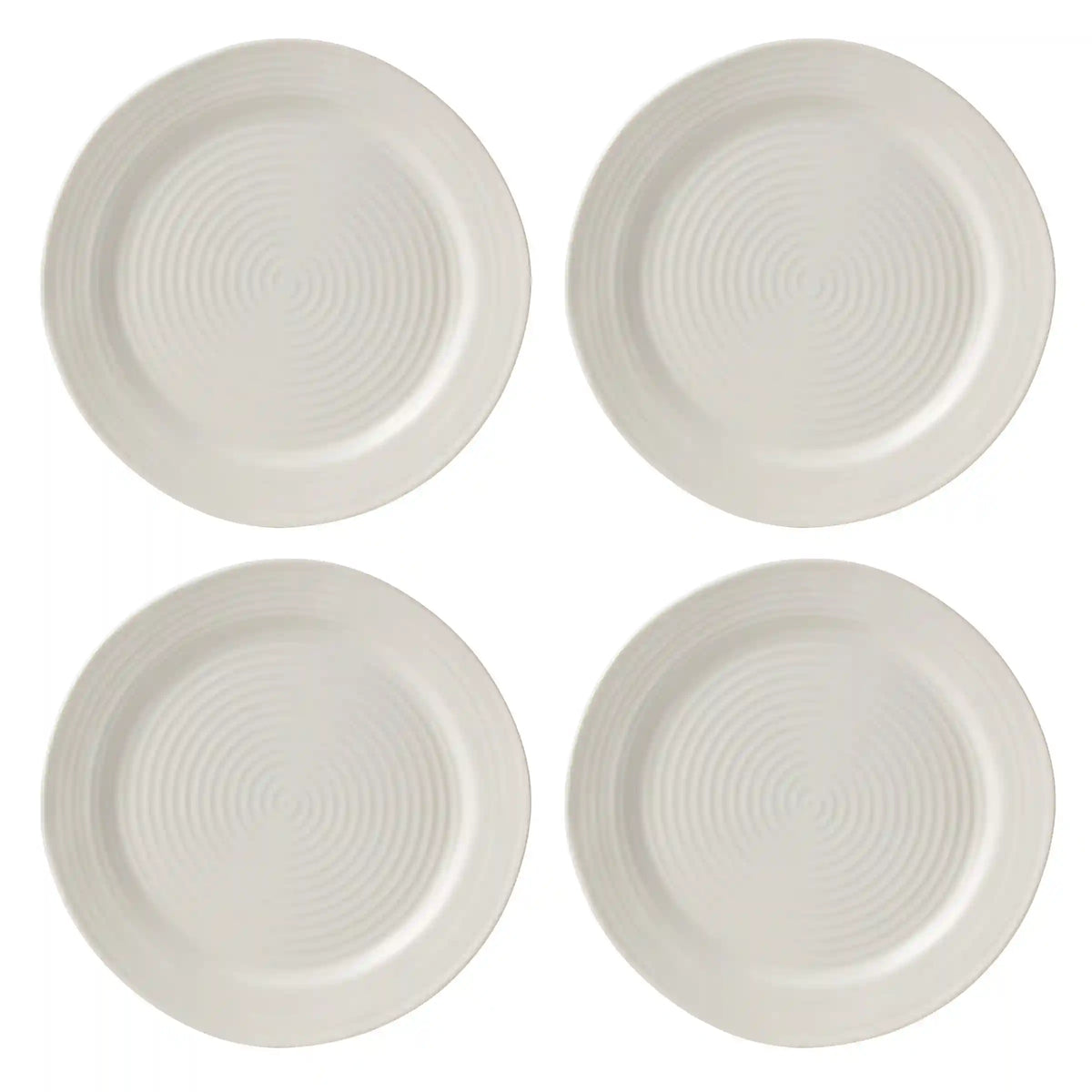 Ridge White 12-Piece Dinnerware Set