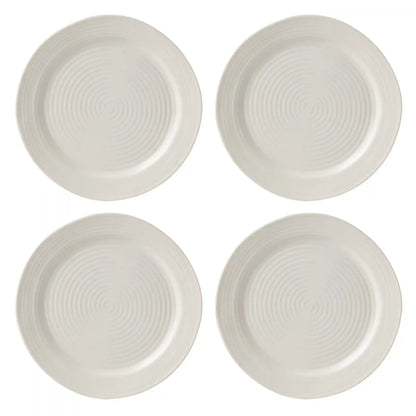 Ridge White 12-Piece Dinnerware Set