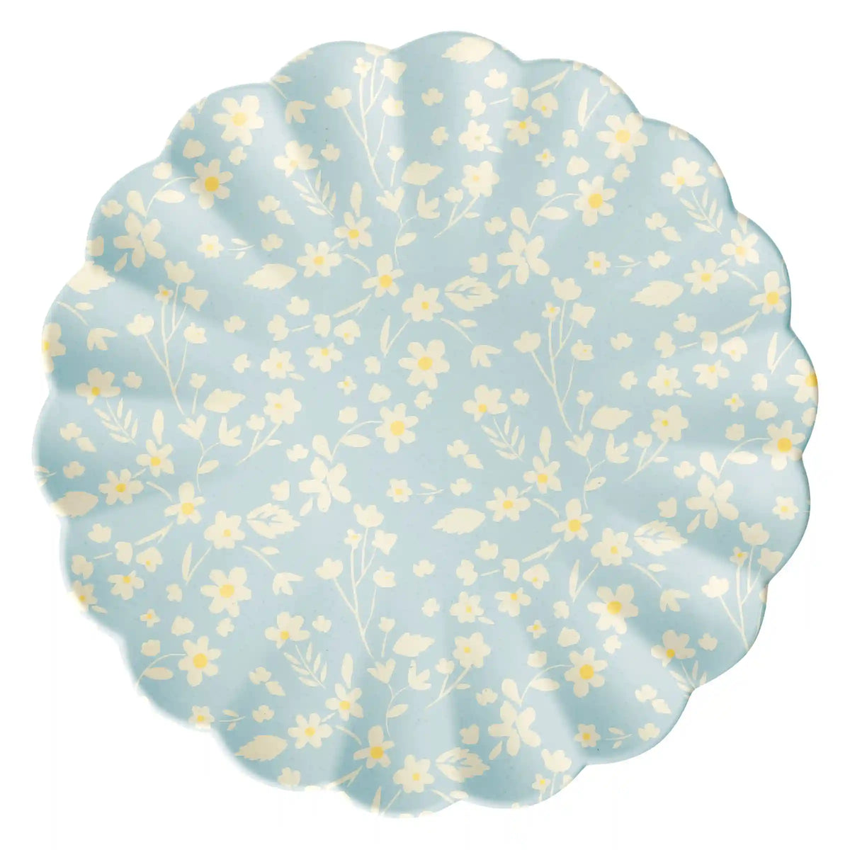 Floral Assorted Bamboo Large Plates, Set of 6