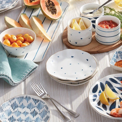 Blue Bay Tidbit Plates, Set of 4
