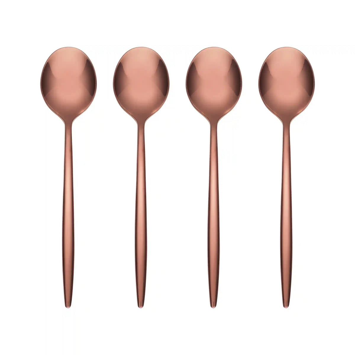 Gaze Copper Mirror Demitasse Spoons, Set of 4
