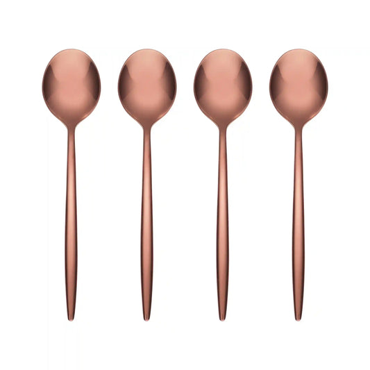 Gaze Copper Mirror Demitasse Spoons, Set of 4