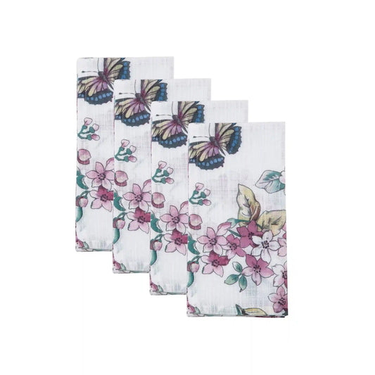 Butterfly Meadow Floral Dinner Napkins, Set of 4