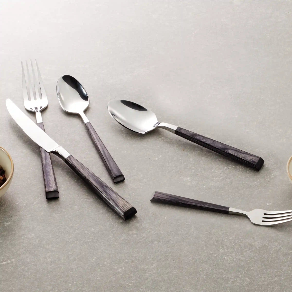Coronado Charcoal 5-Piece Place Setting