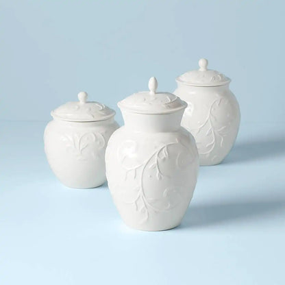 Opal Innocence Carved 3-Piece Canister Set