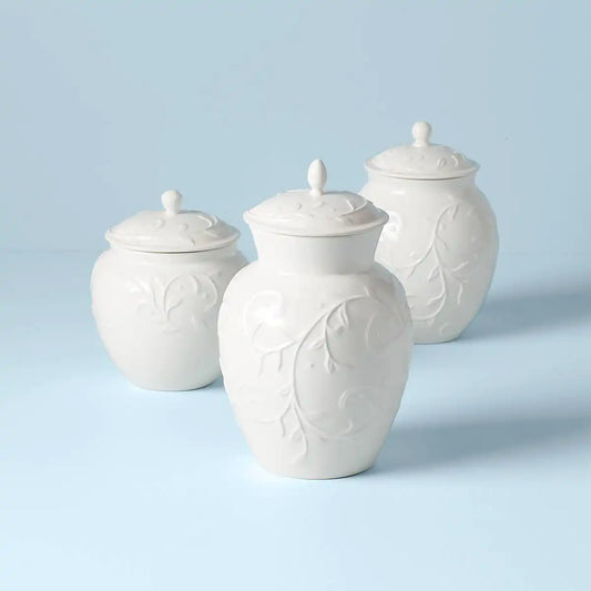 Opal Innocence Carved 3-Piece Canister Set