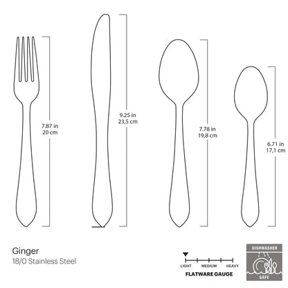 Ginger Mirror 16-Piece Flatware Set