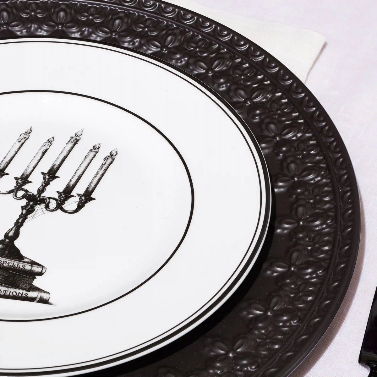Vintage Halloween Dessert Plates, Set of 4