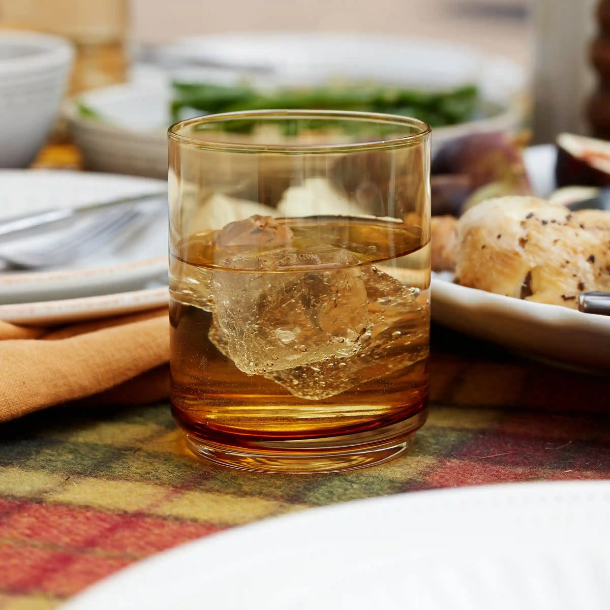 Tuscany Classics Stackable Amber Tall Glasses, Set of 4