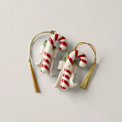 Personalized Candycane 2-Piece Ornament Set