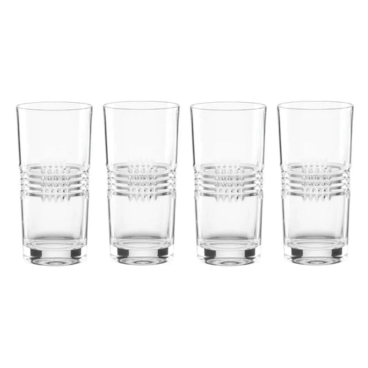 Sloane Crystal Highball Glasses, Set of 4