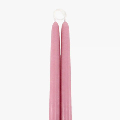 Dripless Vintage Rose 12" Taper Candles, Set of 2