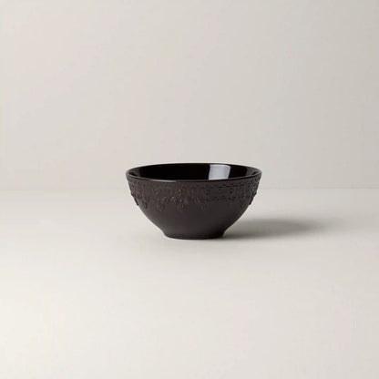Chelse Muse Fleur Black All-Purpose Bowls, Set of 4