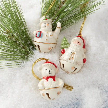 Jingle Bells 3-Piece Ornament Set