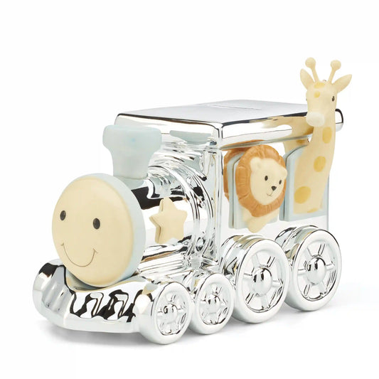 Animal Train Silverplate Bank