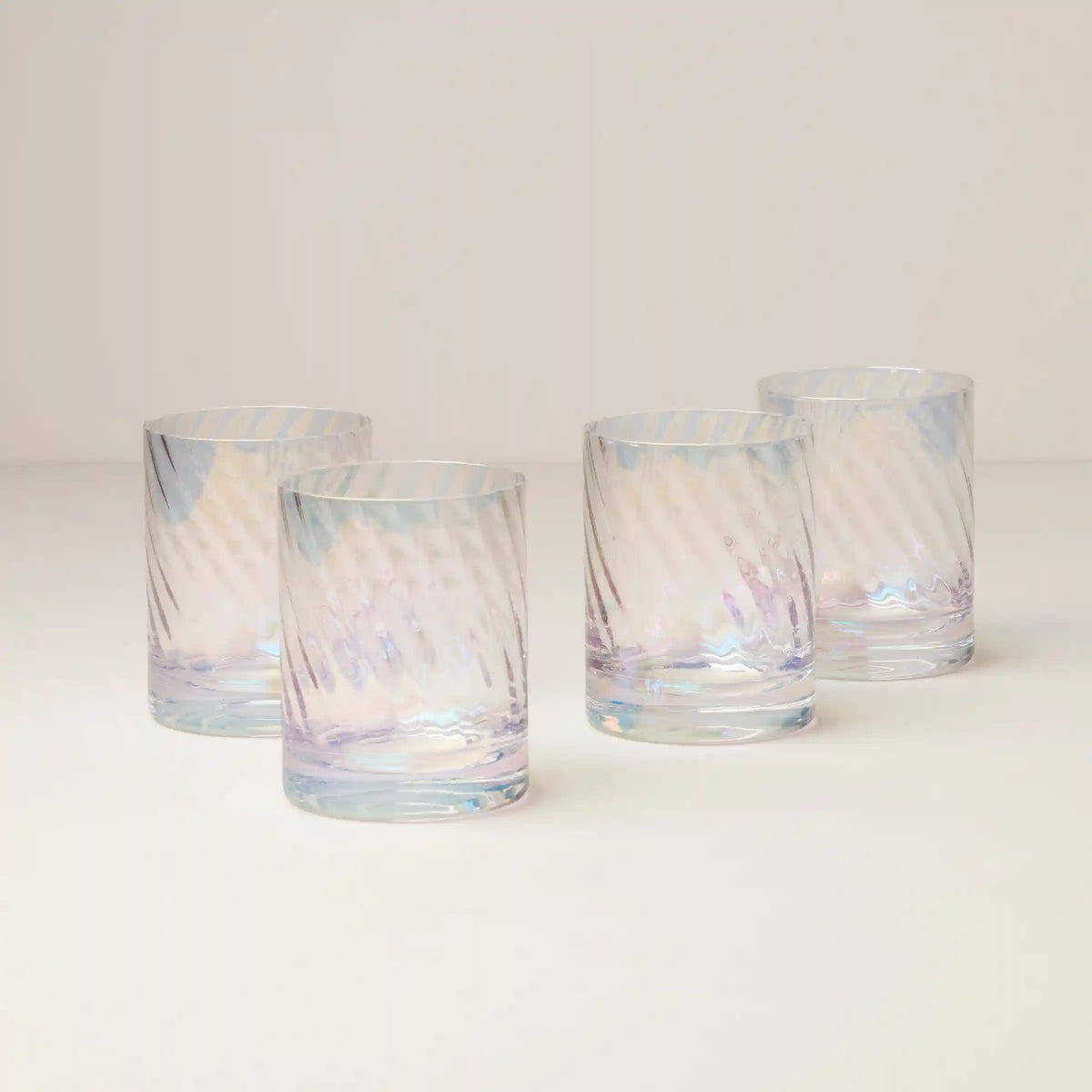Tuscany Classics Iridescent Double Old-Fashioned Glasses, Set of 4