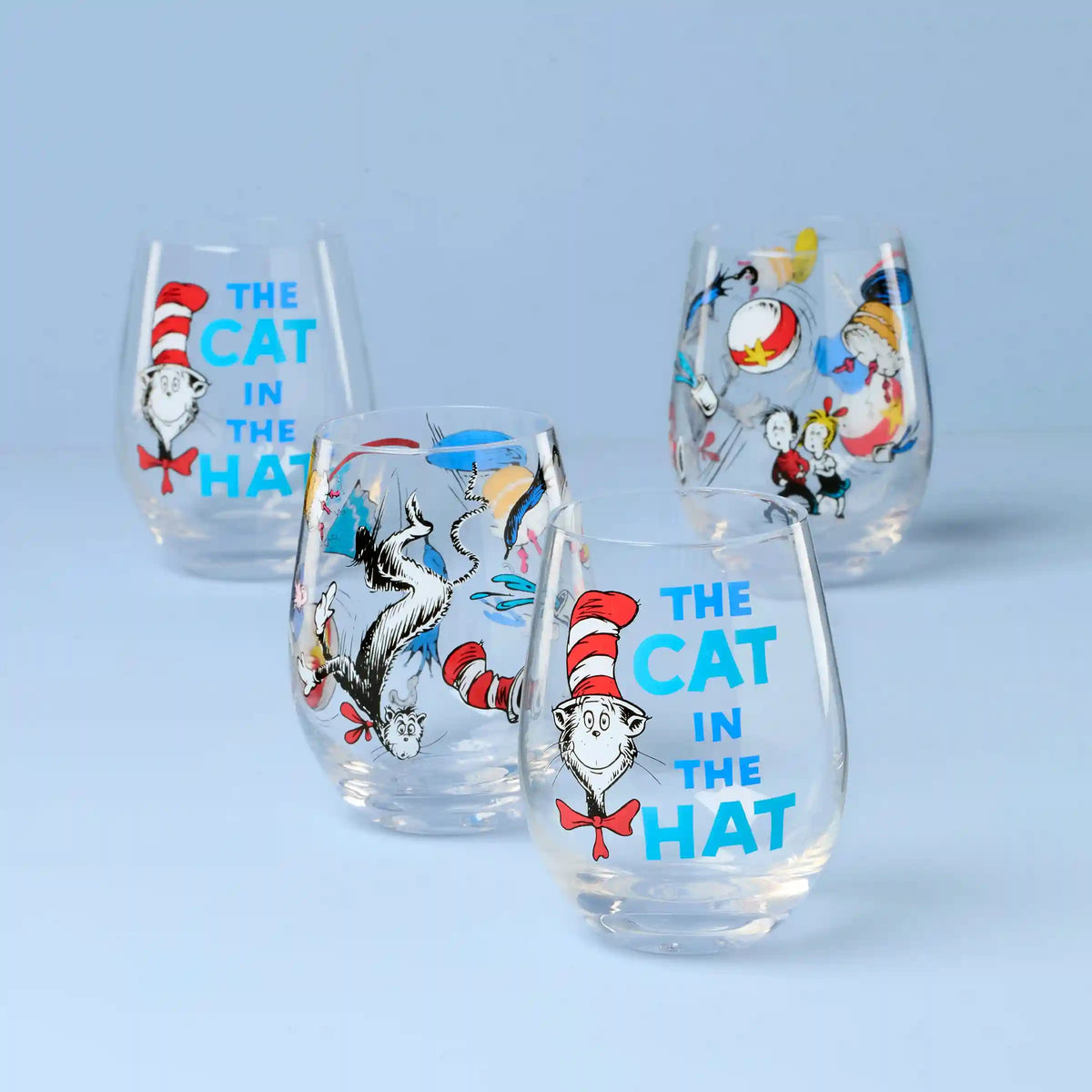 Cat In The Hat Tumblers, Set of 4