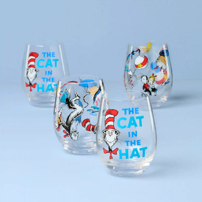 Cat In The Hat Tumblers, Set of 4
