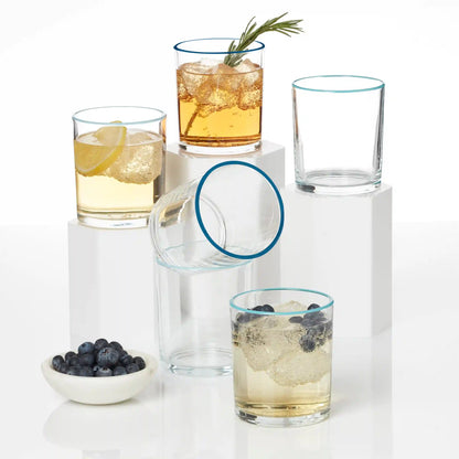 24 Seven Turquoise Medium Tumblers, Set of 6