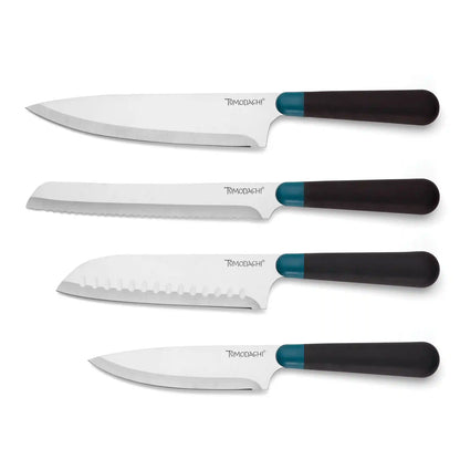 Keen Black Marble 5-Piece Bristle Cutlery Block Set