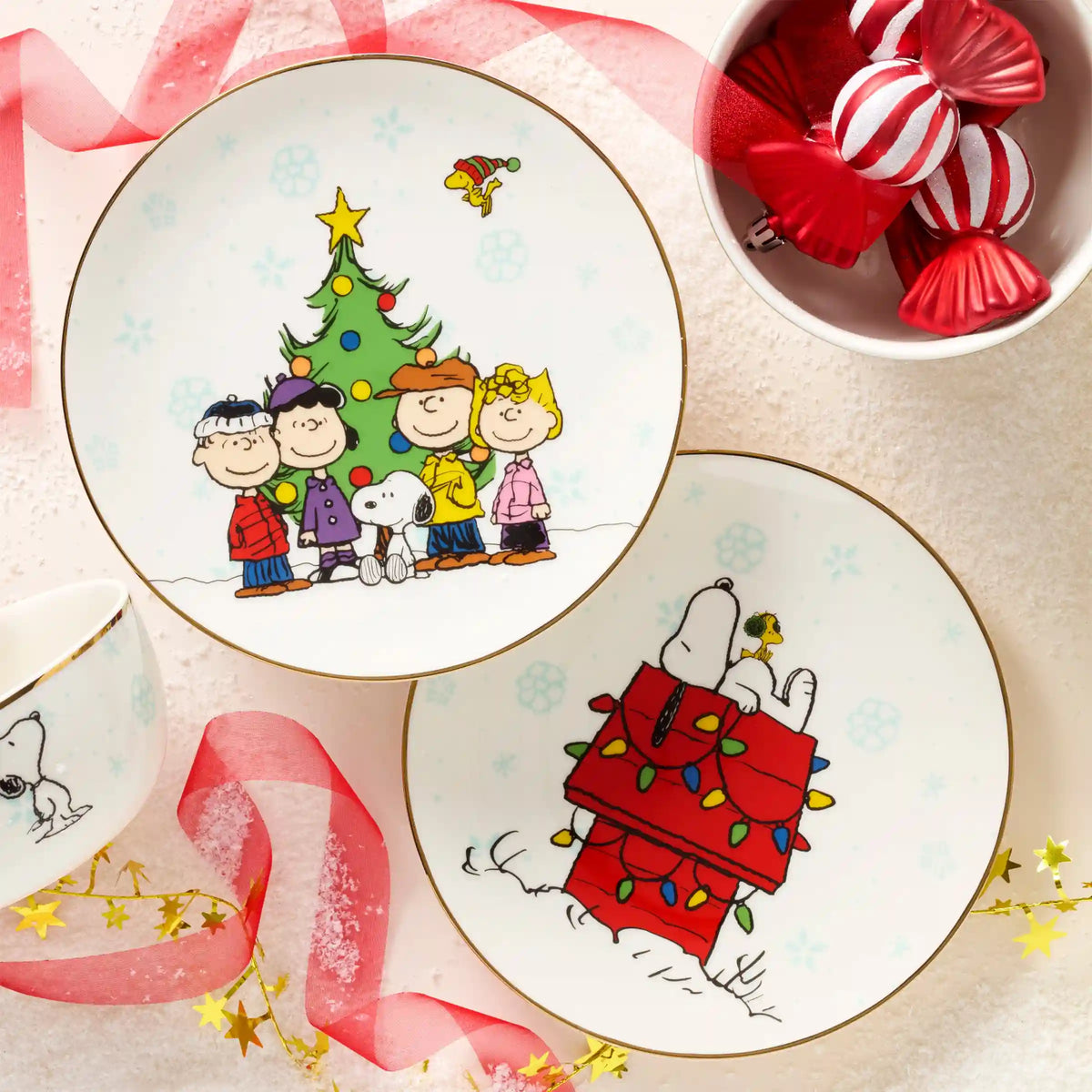 Peanuts Gang Accent Plates, Set of 4, Assorted