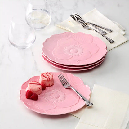Butterfly Meadow Floral Pink Accent Plates, Set of 4