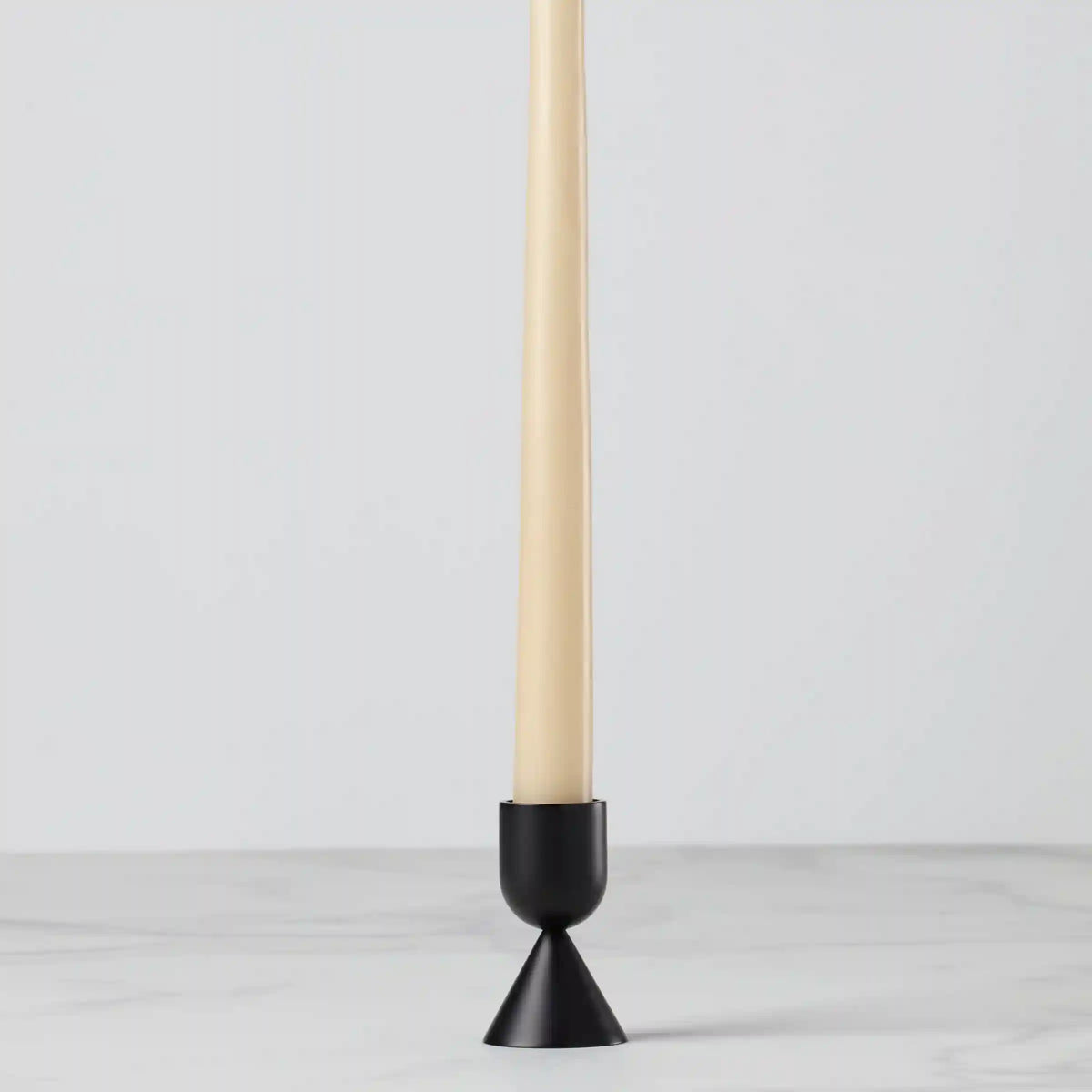 Onyx Brass Short Taper Candle Holder