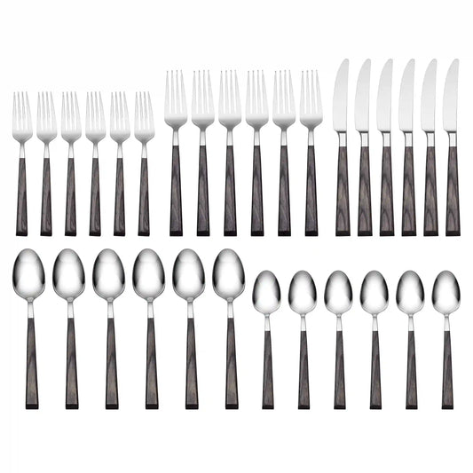 Coronado Charcoal 30-Piece Flatware Kit